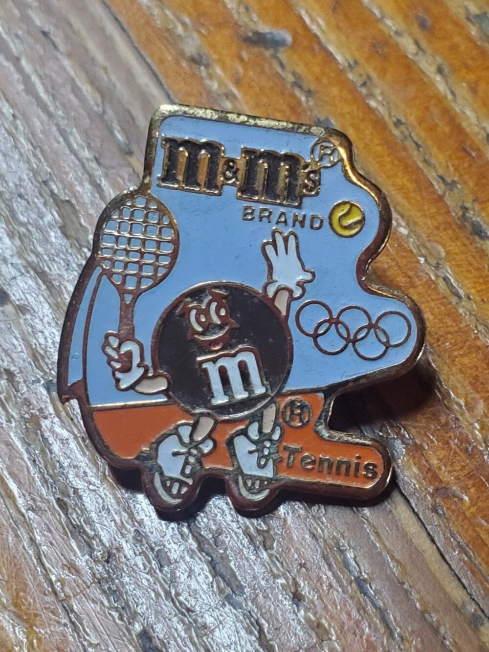 Vintage M&M's 1991/1992 Olympic Games Tennis Enamel Lapel Pin
